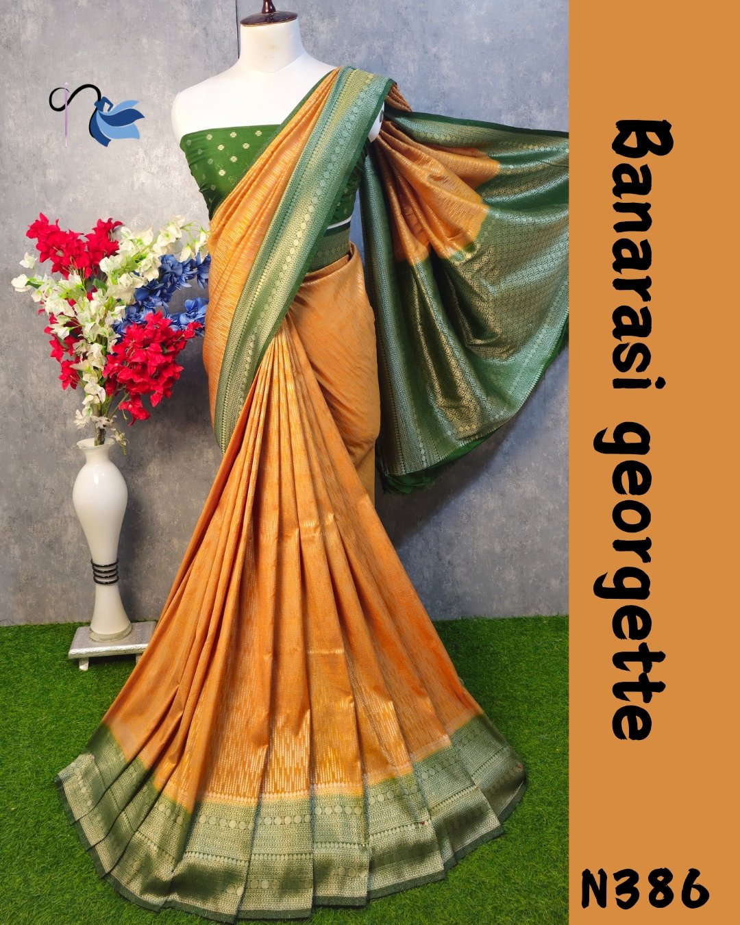 Luxurious Banarasi Georgette Saree with Intricate Designs